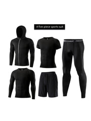 Xinso Prince Men's Compression Workout Set - Pants, Leggings, Shirts, Hoodie
