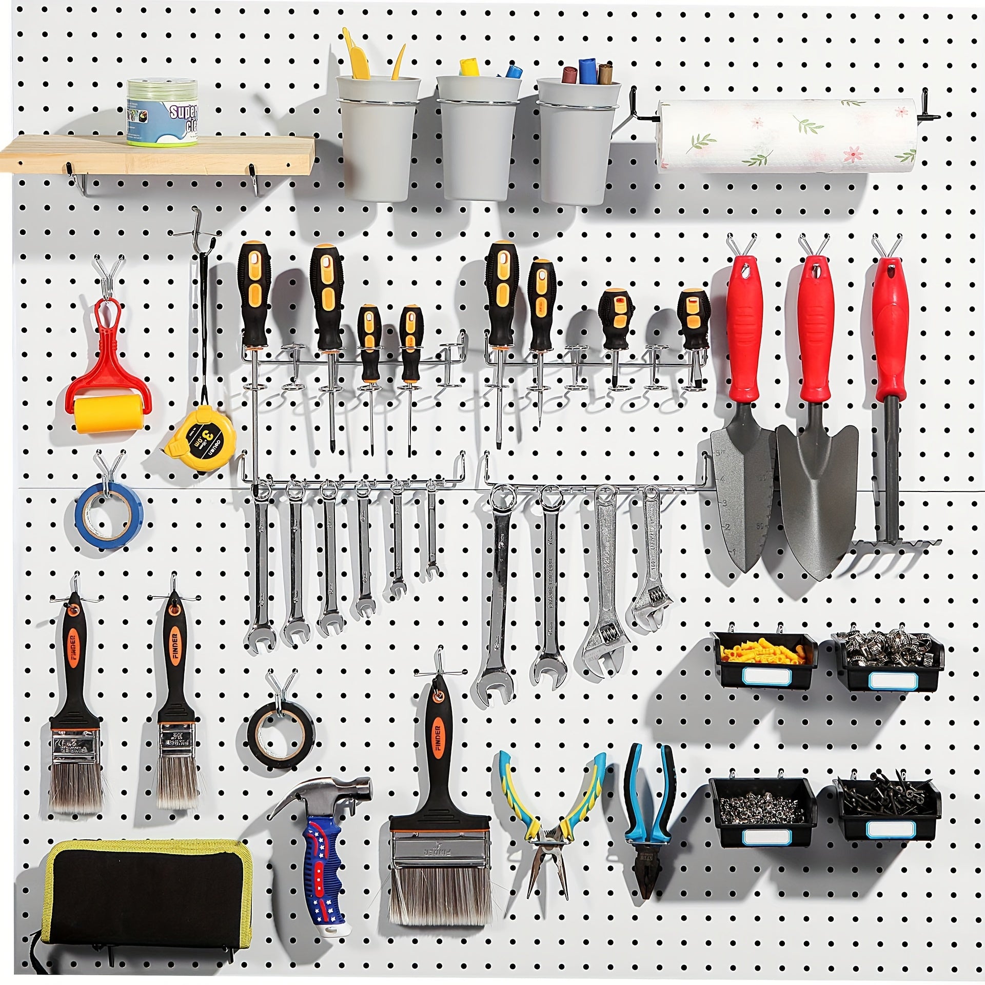 84pcs Pegboard Accessory Storage Kit for Small and Medium Tools