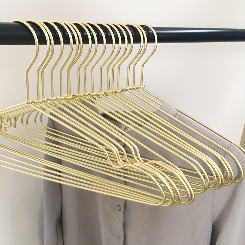 10pcs Aluminum Non-slip Hanger, Non-marking, Space-saving Design
