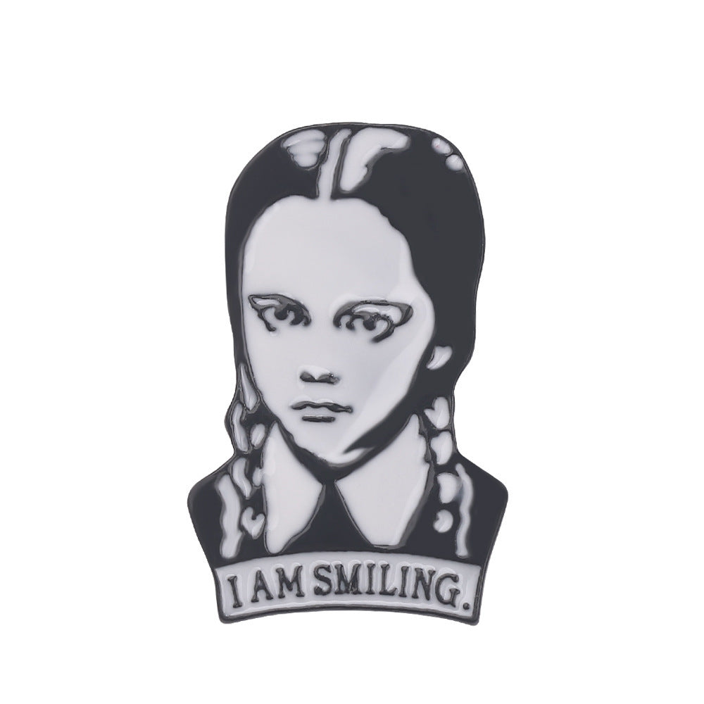 The Addams Family Brooch Vintage Metal I AM SMILING