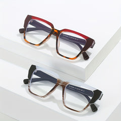Tortoiseshell Square Clear Lens Computer Glasses for Men Women