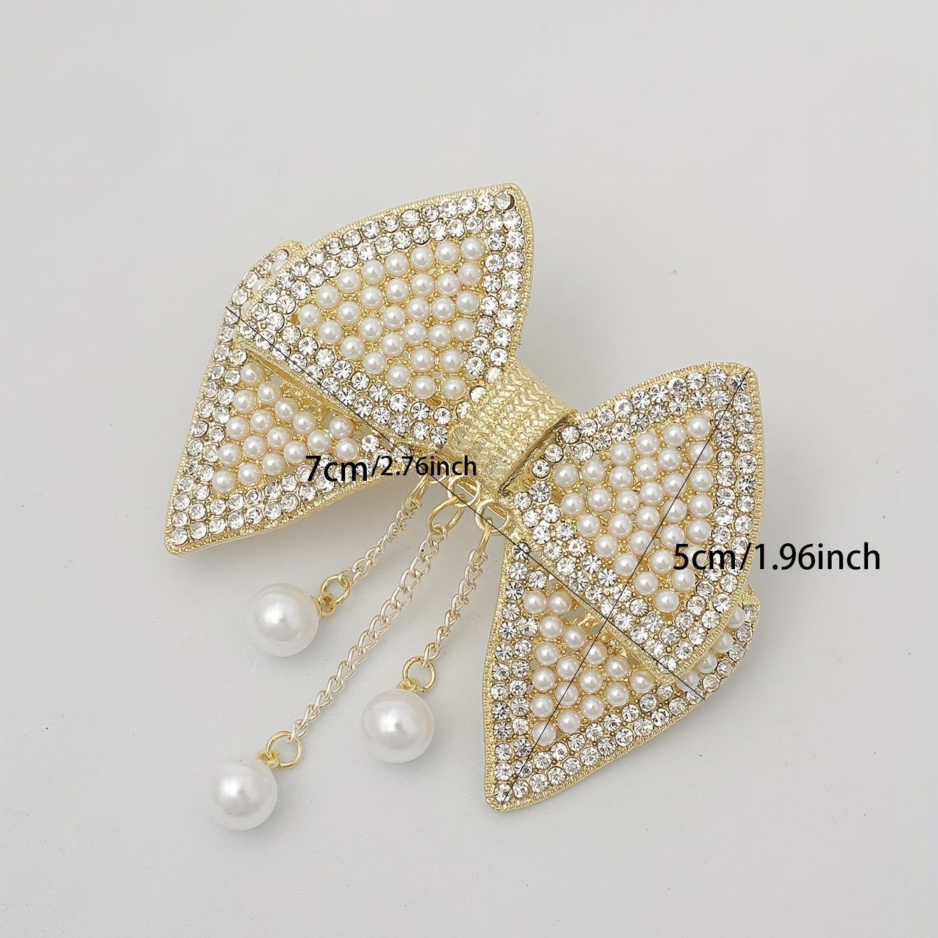 Bowknot Hair Clip with Pendant Head Jewelry for Women