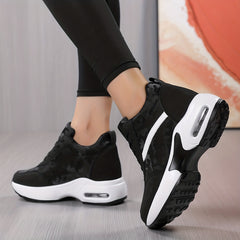 Women's Camo Walking Shoes with Hidden Heel Air Cushion Sneakers