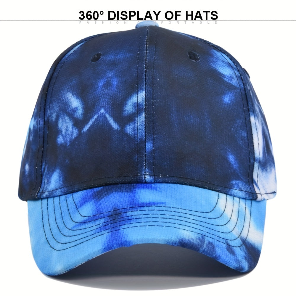 Tie Dye Baseball Cap Hat Sunshade Cap Men Women Sun Protection
