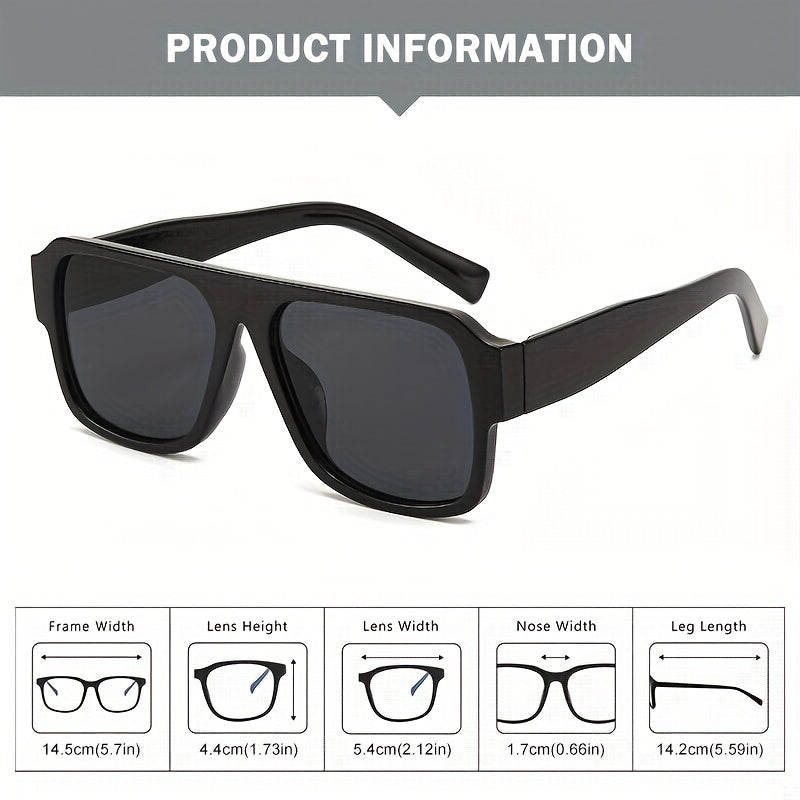 Men's Large Frame Sunglasses UV Protection For Outdoor Festivals