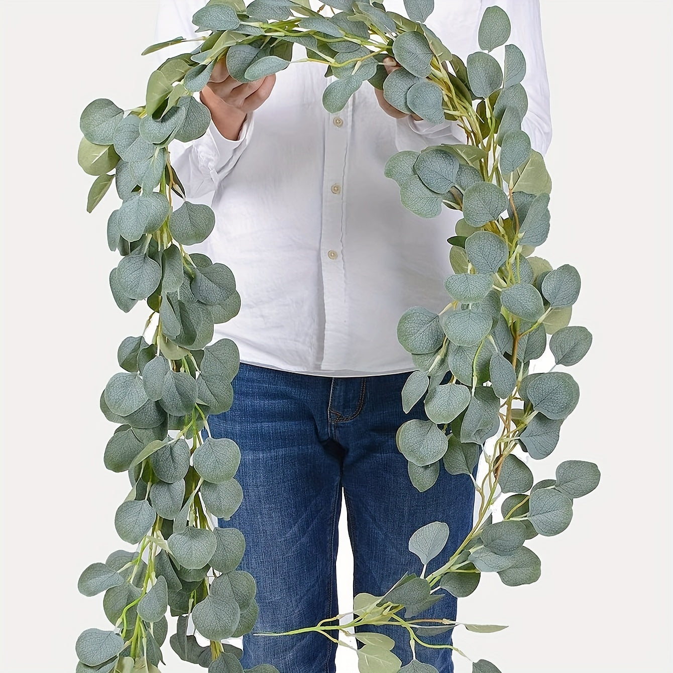 1pc Artificial Eucalyptus Hanging Vine Faux Silk for Wedding Party Home Table