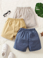 3pcs Letter Print Boys Comfortable Creative Shorts