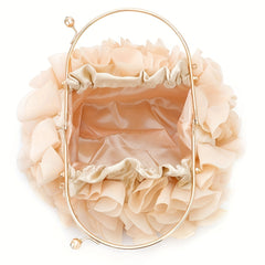 Satin Flower Evening Bag Wedding Party Prom Handbags