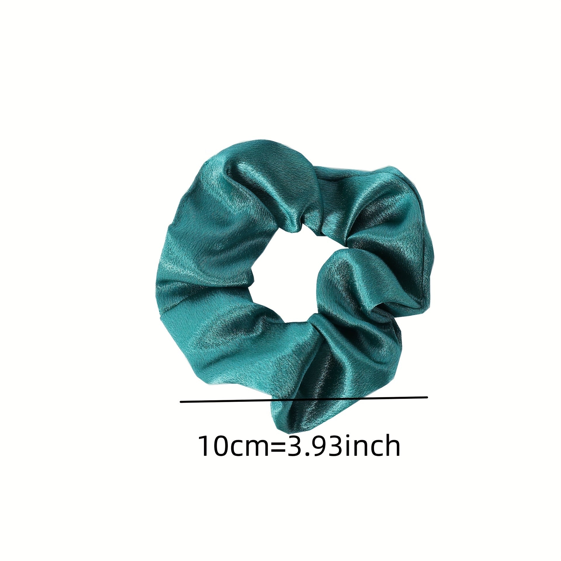 12pcs Crystal Satin Large Scrunchies Hair Rope Ponytail Holder Hair Access