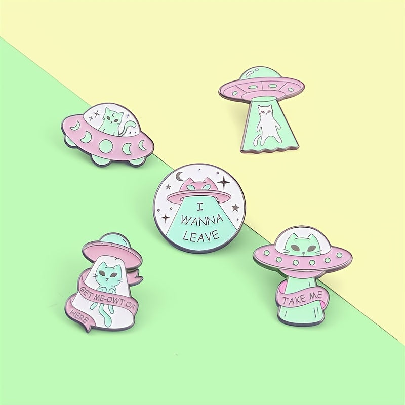 Creative Cartoon Space Alloy Brooch
