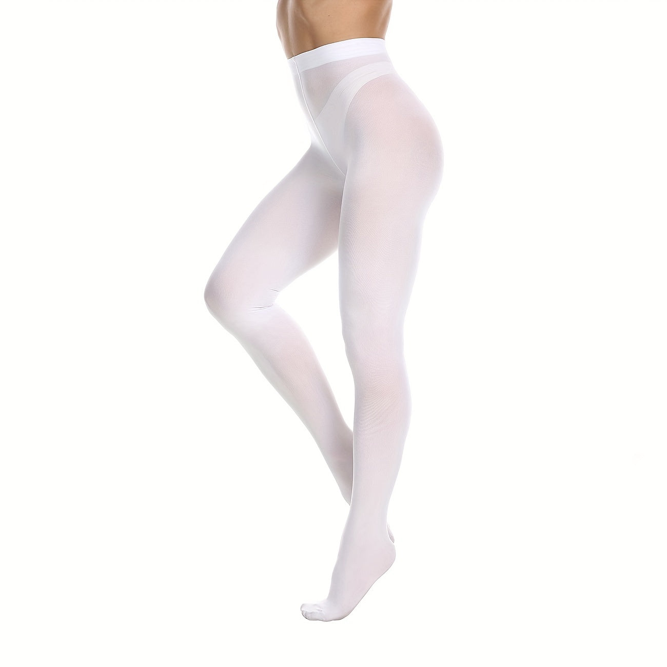 Solid Slim Tights High Waist Elastic Pantyhose Women's Stockings