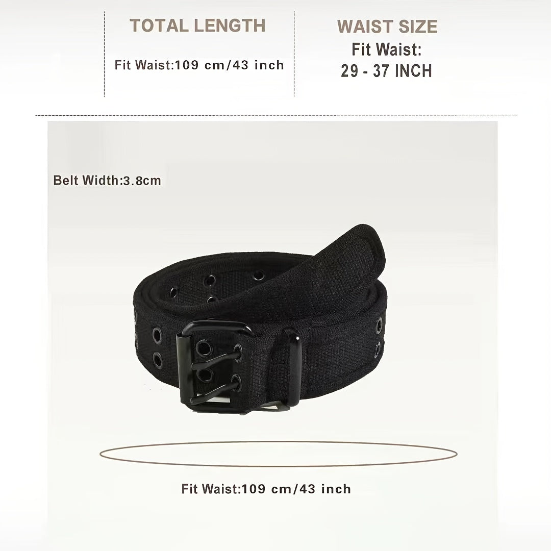 Studded Nylon Double Pin Belt for Coats & Pants