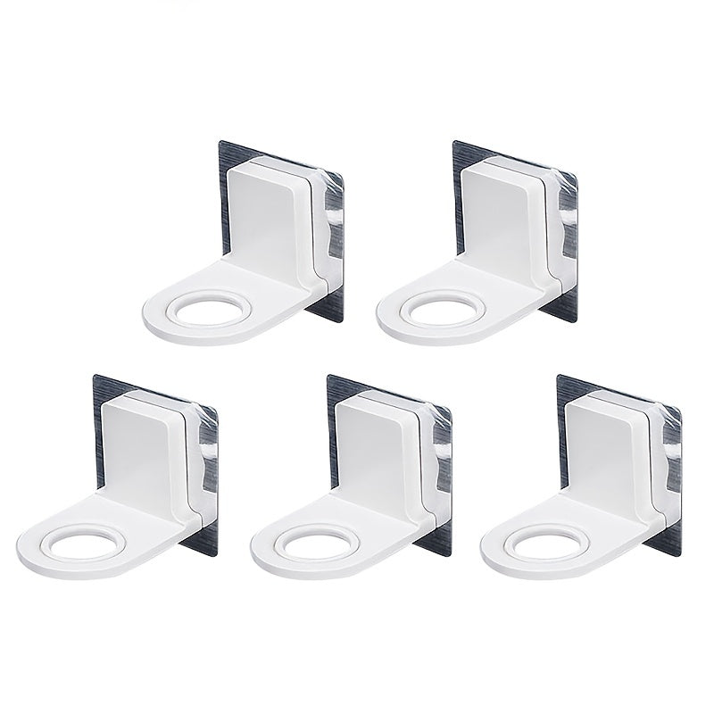 5pcs Wall Shampoo Rack Self Adhesive Shower Gel Hook Soap Holder