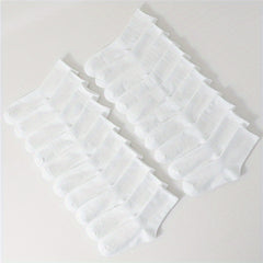 20 Pairs Women's Solid Mid Tube Socks