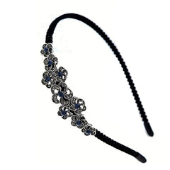 Crystal Flower Hair Band Head Jewelry Rhinestone Non Slip Hair Hoop