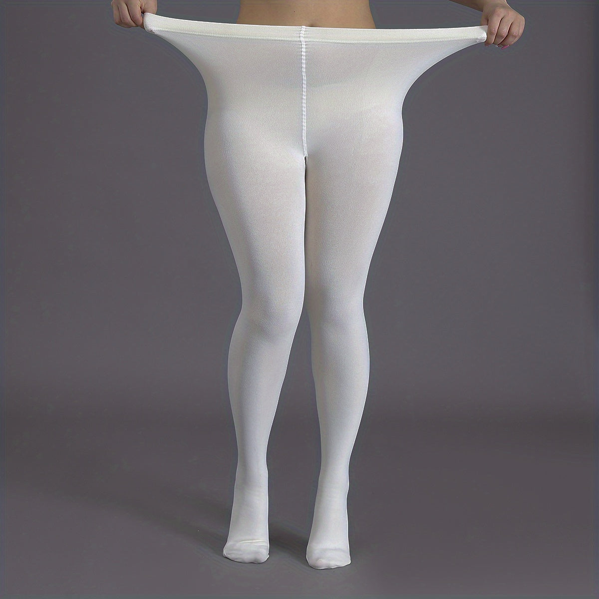  Solid High Rise Stretchy Pantyhose