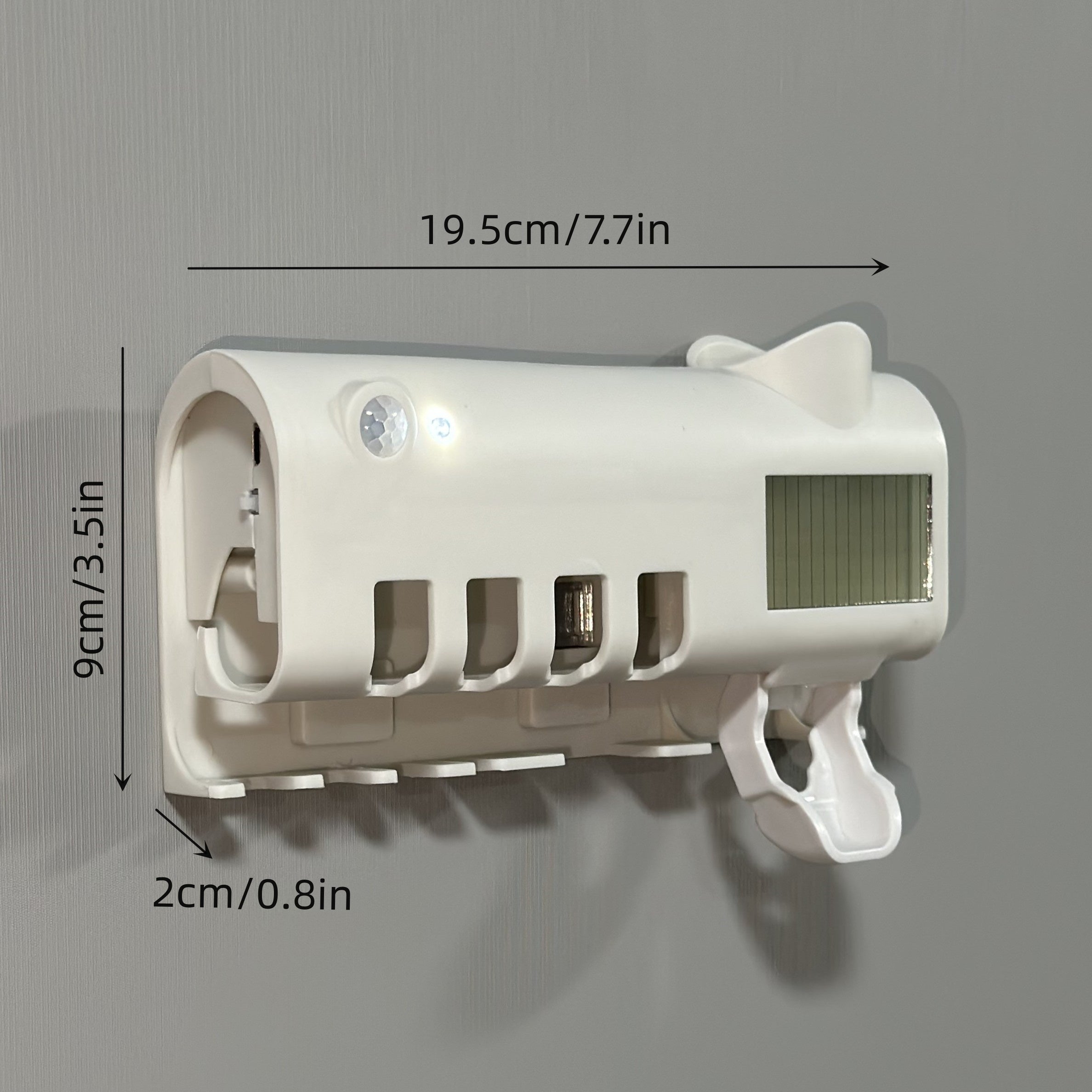 UV Toothbrush Holder with Squeeze Rack