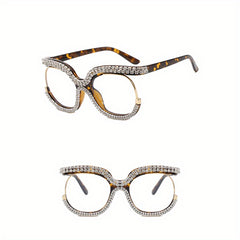 Vintage Rhinestone Cat Eye Glasses Frame Women Dress Eyeglasses