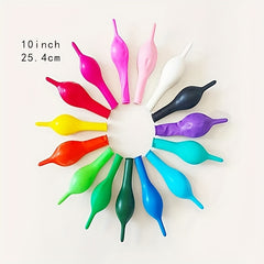 100 Multicolor Needle Tail Gas Ball Rainbow Link Balloon