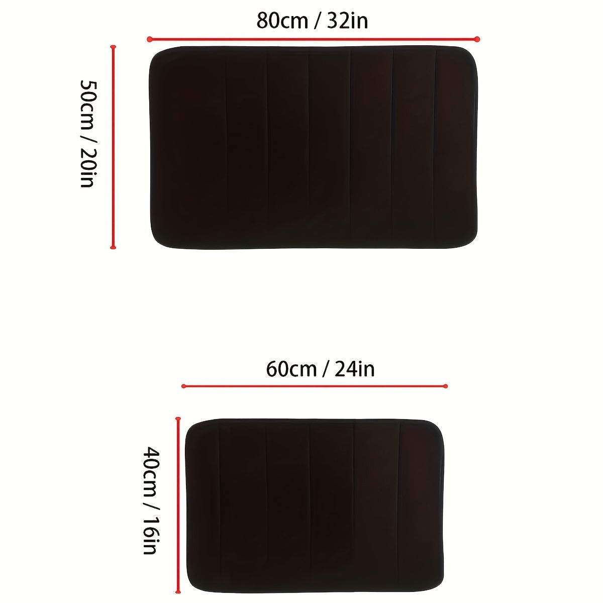 Memory Foam Bath Mat Non Slip Thick Soft Water Absorbent Quick Dry Bathroom Rug