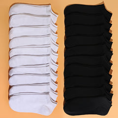 30 Pairs Women's Low Cut Ankle Socks Soft & Lightweight Solid Stockings