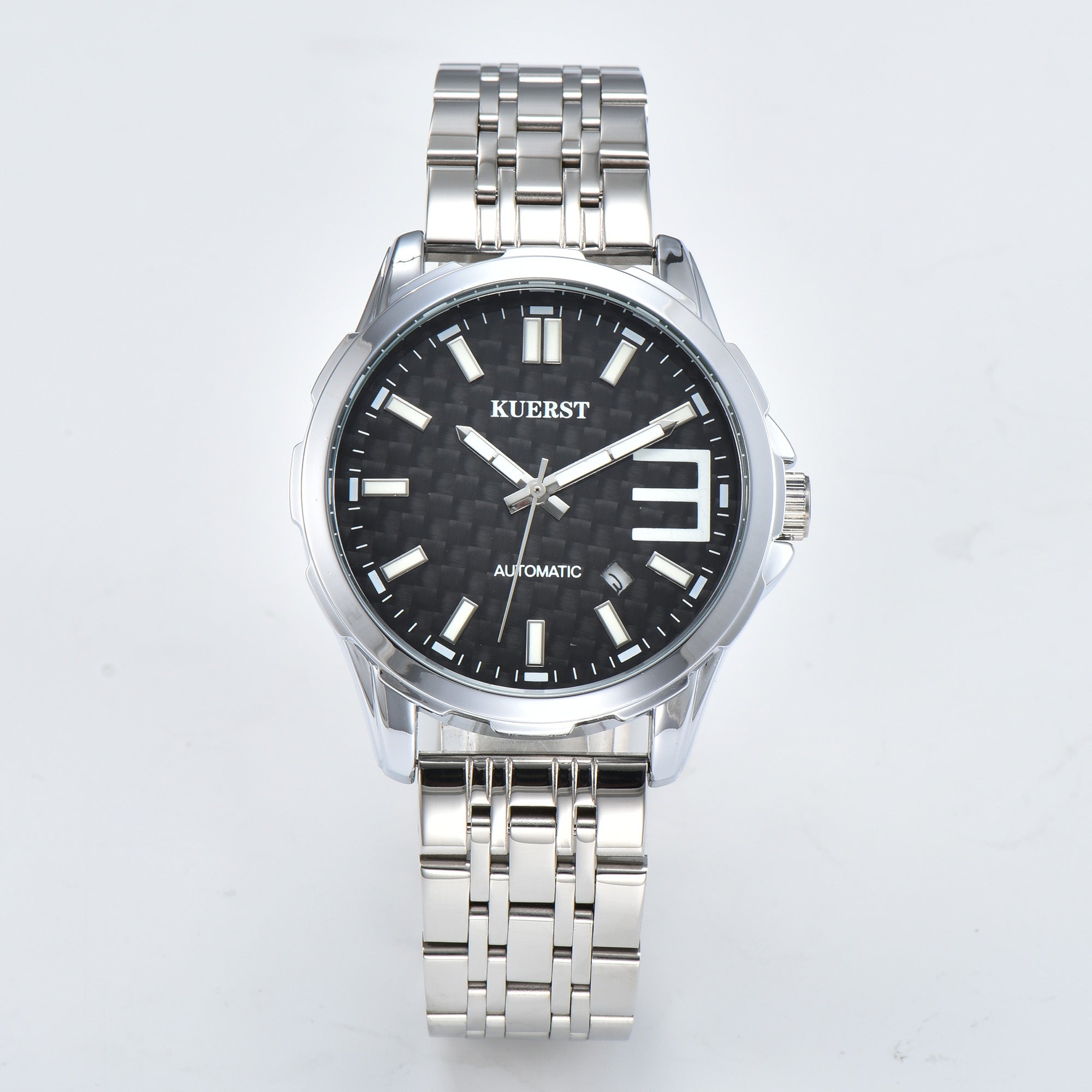 KUERST Teenager Men's Steel Strap Luminous Watch