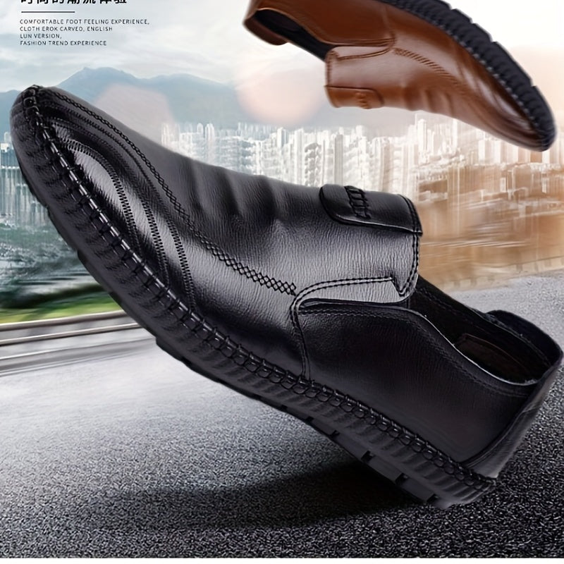 Men's Stitch Detail Loafer Shoes Non-slip Driving Shoes