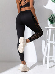 Mesh Stitching Sports Leggings High Waist Yoga Fitness Pants