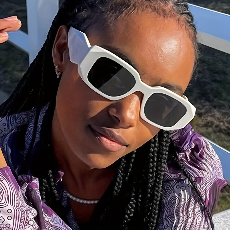 Y2K Rectangle Sunglasses Mod Anti Glare UV400