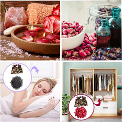 9 Bags Dried Flowers Natural DIY Candle Bath Kit Rose Petals Lavender