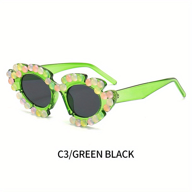 Kids' Funny Sunglasses Daisy Faux Pearl Sun Glasses