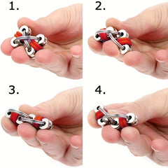 Metal Pop Fidget Toy Bicycle Chain for Adults - Mixed Colors