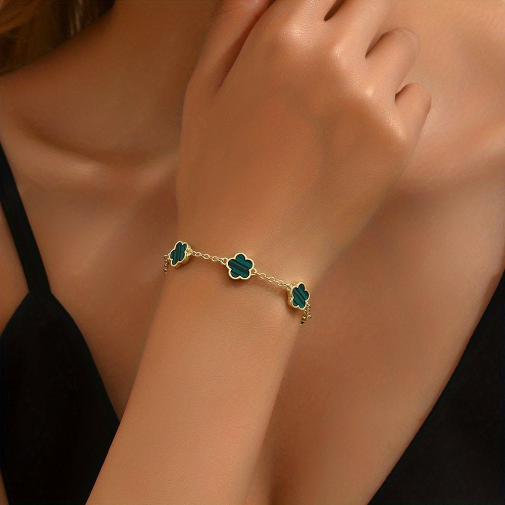 Ladies Flower Copper Bracelet Birthday Gift