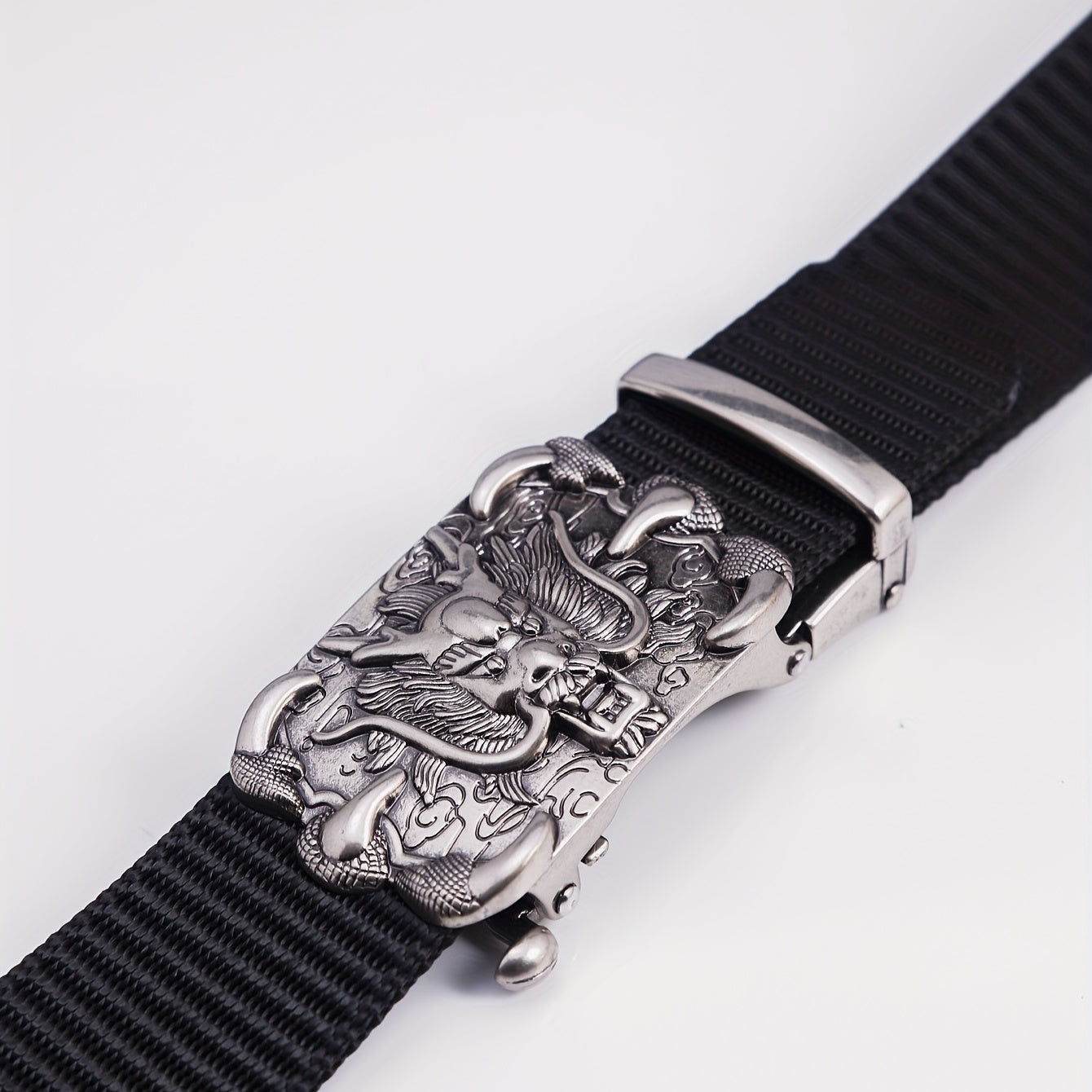 Men's Nylon Automatic Buckle Belt for Casual & Business Wear