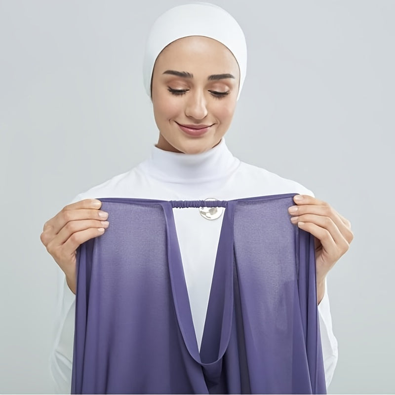 Solid Chiffon Hijab Scarf Women's Long Shawl Lightweight Hair Wrap
