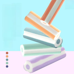 5pcs Pencil Erasers Mixed Colors Durable PVC Material School & Office Supplies