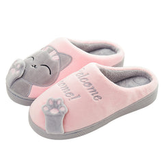 Cartoon Cat Memory Foam Slippers, Cozy Unisex Indoor House Shoes