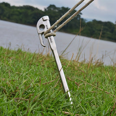 8pcs 420 Stainless Steel Ground Nails Camping Tent Canopy Stakes