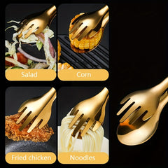 Stainless Steel Serving Tongs for Barbecue Fruit Bread Salad - Buffet Essential