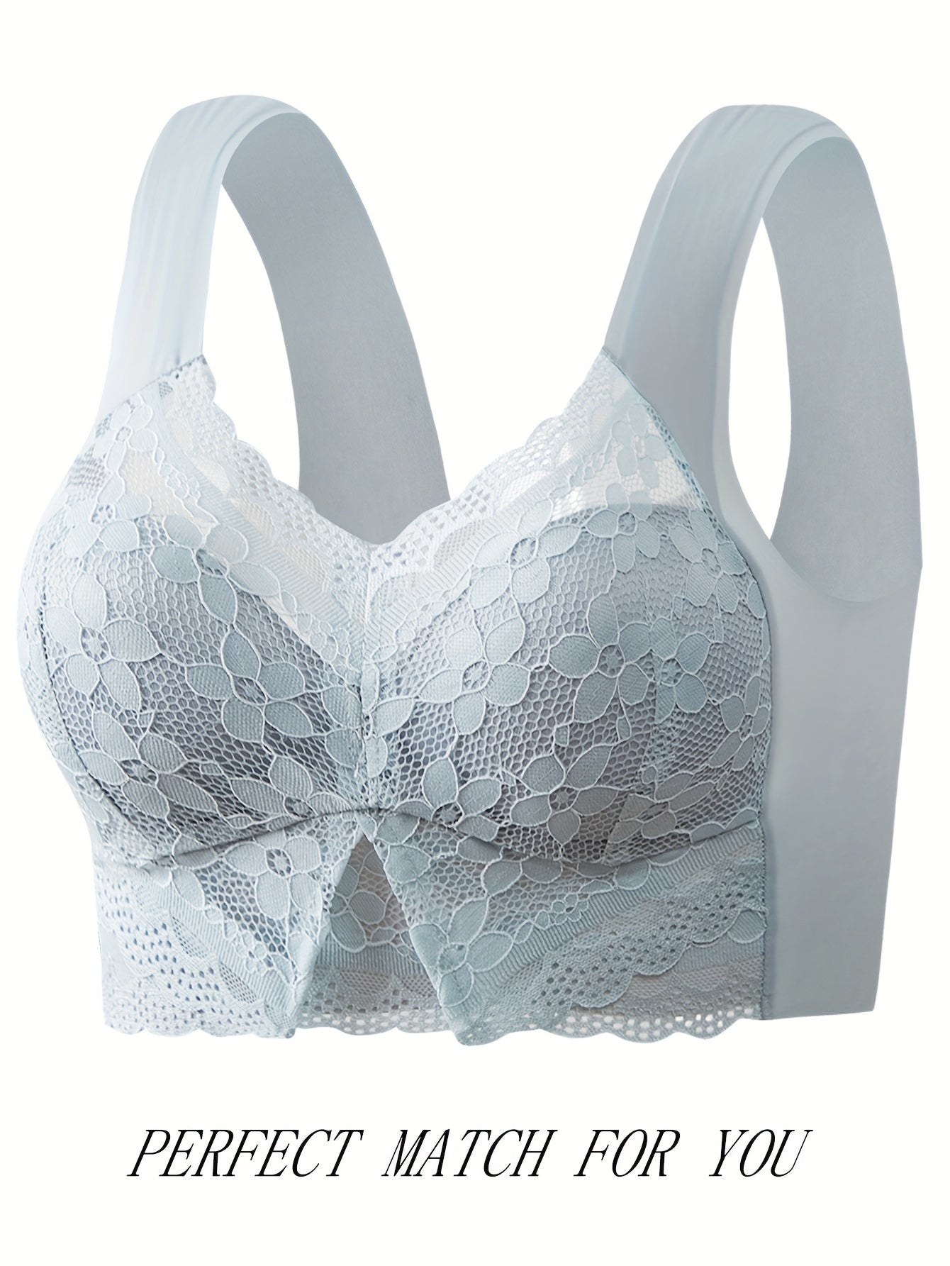 Lace Wireless Bra & Scallop Trim Tank Bra Set