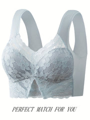 Lace Wireless Bra & Scallop Trim Tank Bra Set