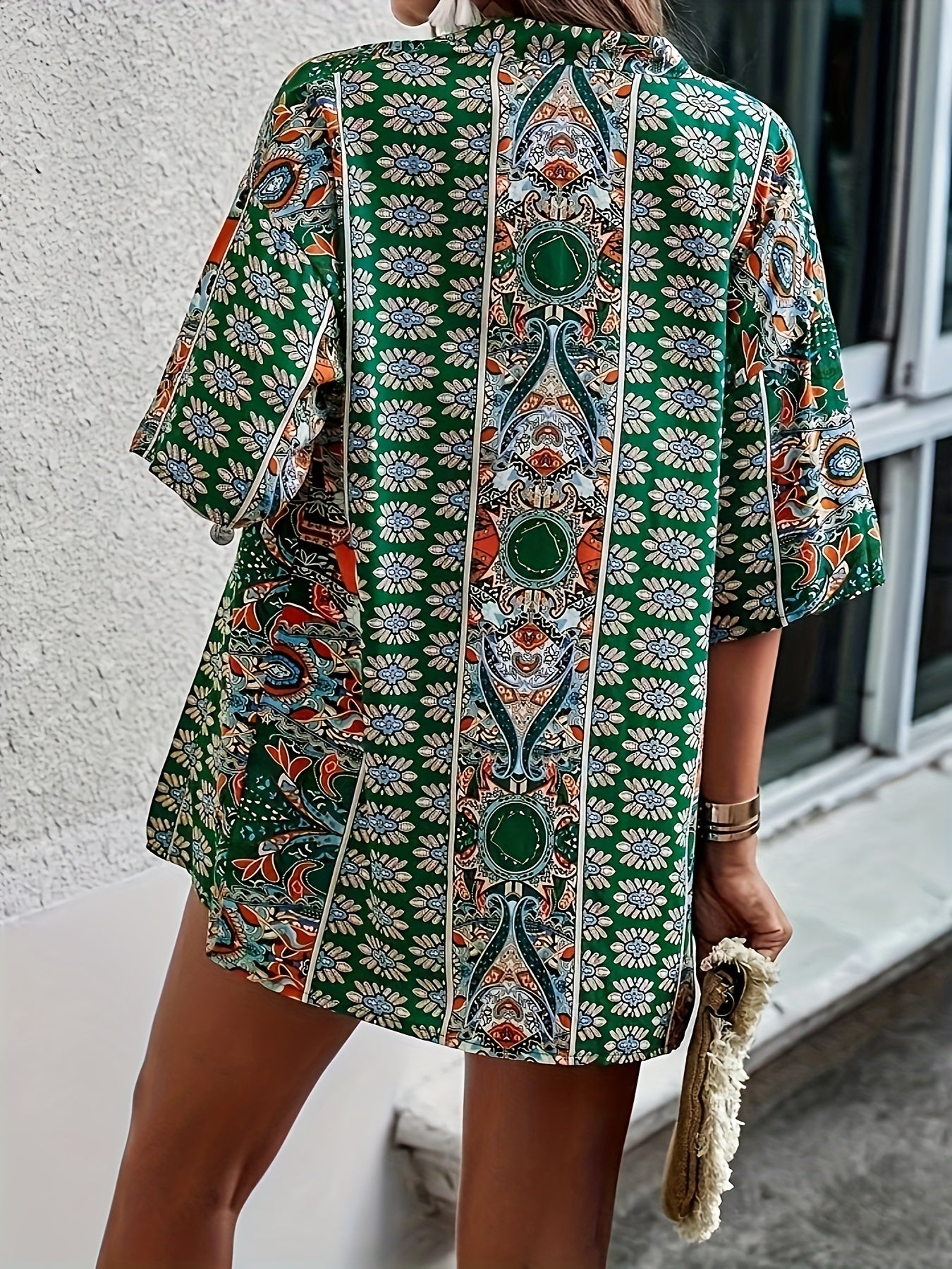 Cachemire Print Kimono & Shorts Set