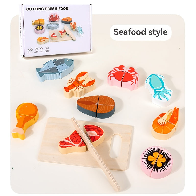 Ocean Food Fruit 3 in 1 Magic Stick Wooden Toy