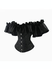 Flounce Sleeve Lace Up Bustier Top