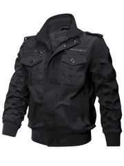 Men's Casual Winter Cotton Military Jackets Outdoor Coat Windproof