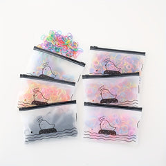500pcs Children's Hair Ties Elastic Hair Ropes All match Hair Accessories