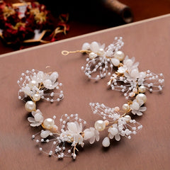 Single Pearl Hair Vine Headband Bridal Wedding Hair Accessory