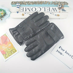 Men's Velvet Windproof Gloves Motorcycle Warm Gloves