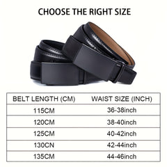 YOORAN Men's Ratchet Leather Dress Belt, Cut-to-Fit, 1.7 x 62.2