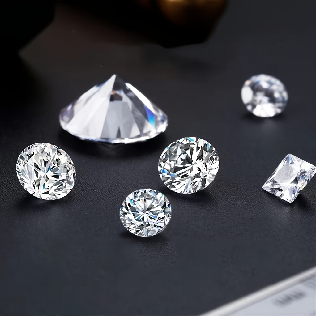Round Cut Moissanite Stone Rhinestone Accessory